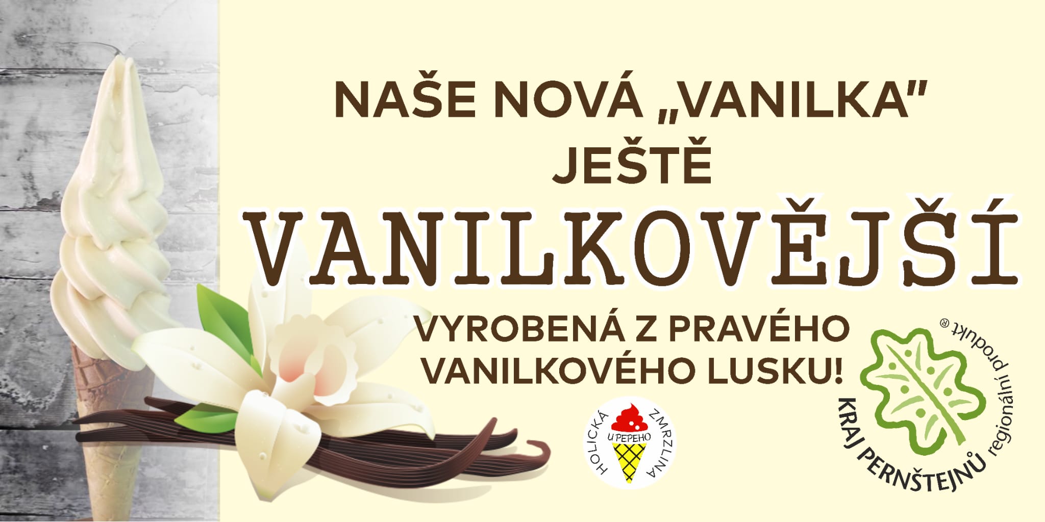 Vanilkova zmrzlina slogan